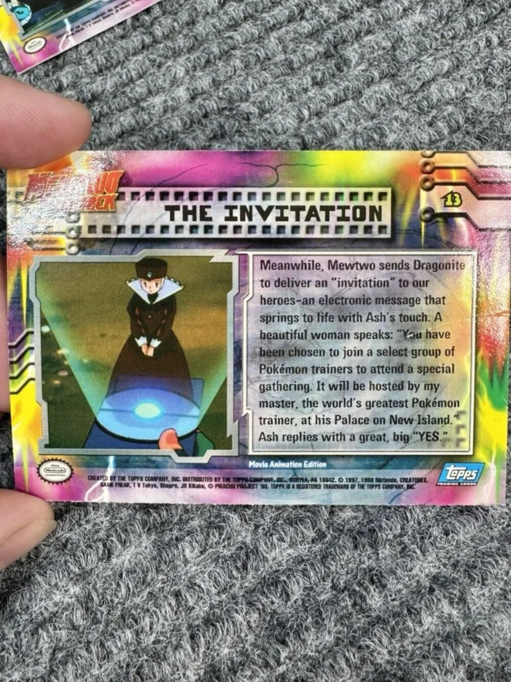 Vintage Topps Pokemon Pikachus Vacation Movie TV Animation Edition Lot Of 18 90s